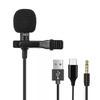 1.5M Mini Portable Lavalier Microphone Condenser Clip-On Lapel Mic Wired Usb 3.5Mm Type C Microphone For Laptop Pc Camera