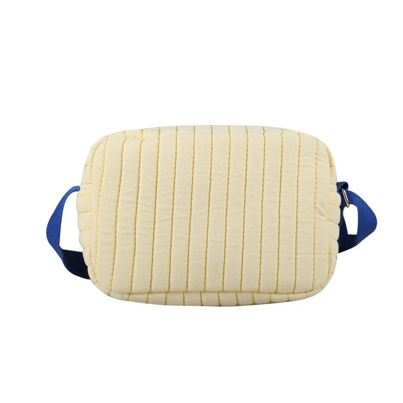 Cotton Shoulder Bag Stripe Design With Fun Style For Daily School And Travel