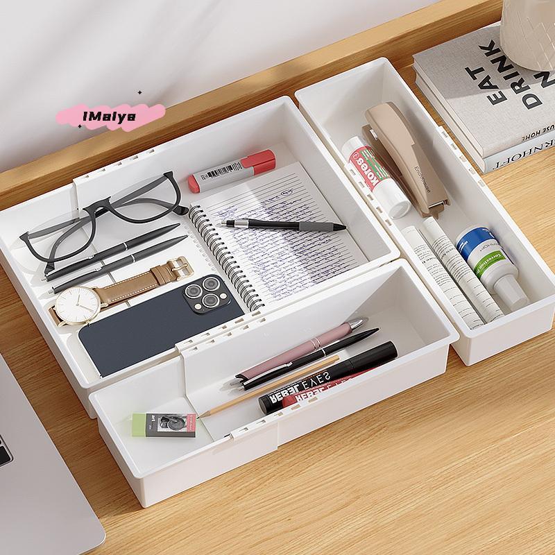 Universal Extendable Drawer Organizer Durable Plastic Multi-Size for Makeup Cosmetic Bedroom Dressers Tool Storage Desk