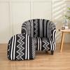 LANMOLIFE Elastic All Inclusive Single Half Round Armchair Sofa Cover Removable Couch Cover for Club Counter