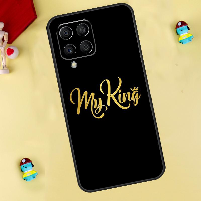 King Queen Couple Lovers Case For Samsung Galaxy M33 M15 M55 M31 M13 M12 M14 M06 M16 M36 M56 M53 M32 M52 M35 M34 M54