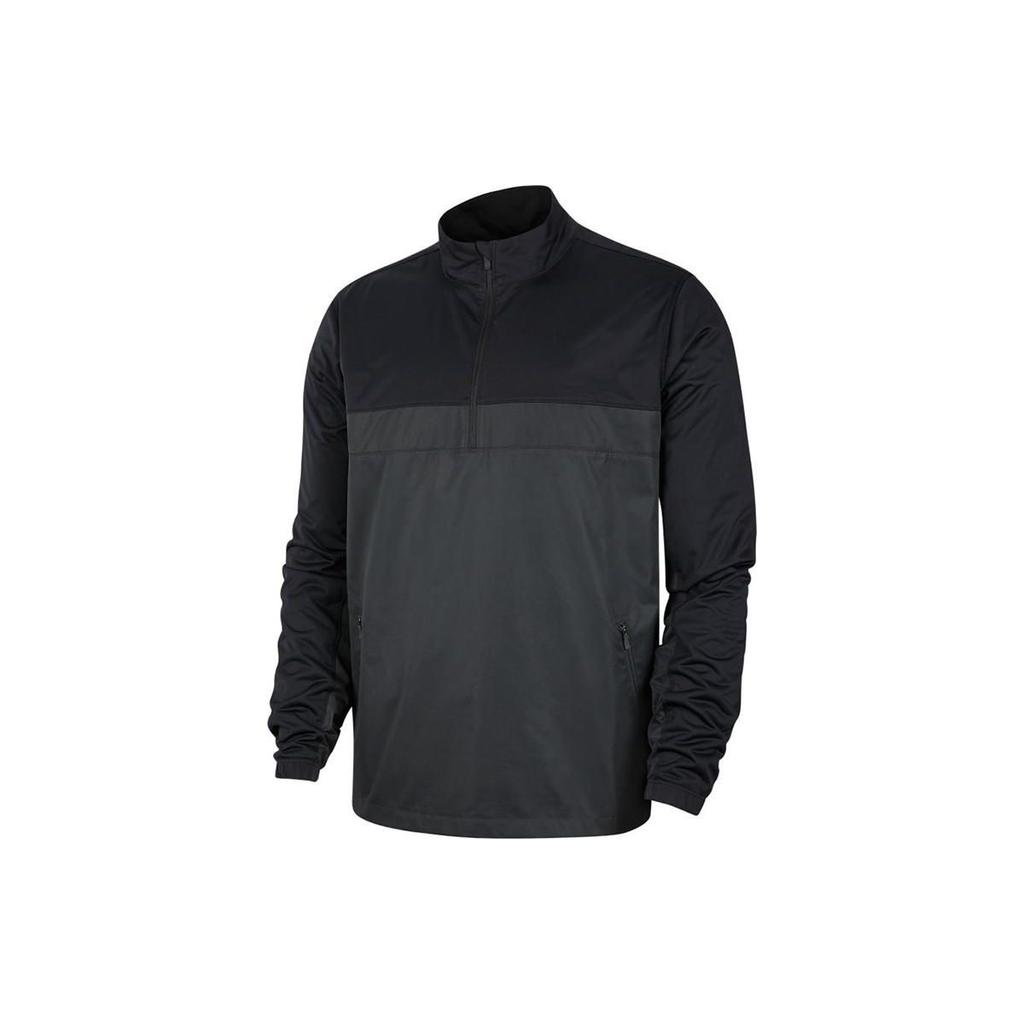 Nike Solid Half-Zip Stand-Collar Pullover Jacket Men Jackets Black BV0388-010