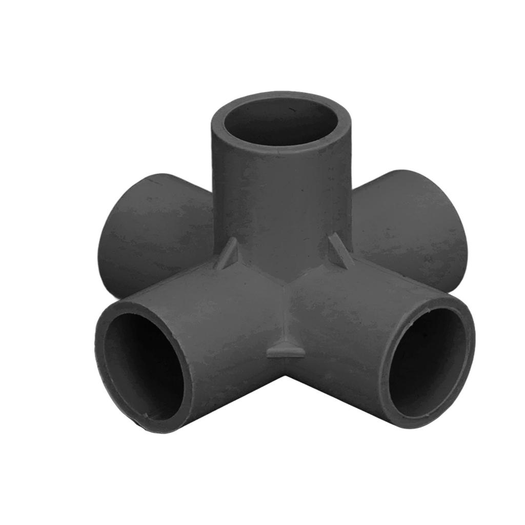 10 Pcs PVC Pipe Fitting 20mm 5 Way Right Angle 3 Dimensional Elbow Pipe Connector for Furniture
