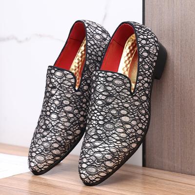 Luxus Lederschuhe für Männer Hochzeit Party Nachtclub Bedruckte Mode Herren Klassische Loafer Mokassins Männer Outdoor Driving Flats