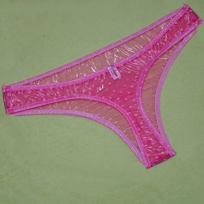 Sexy Transparent T-Back Thong Low Waist Pvc Soft Fetish G-String Abdl Plastic Erotic Panties Live Show Dance Dj Club Sex Costume
