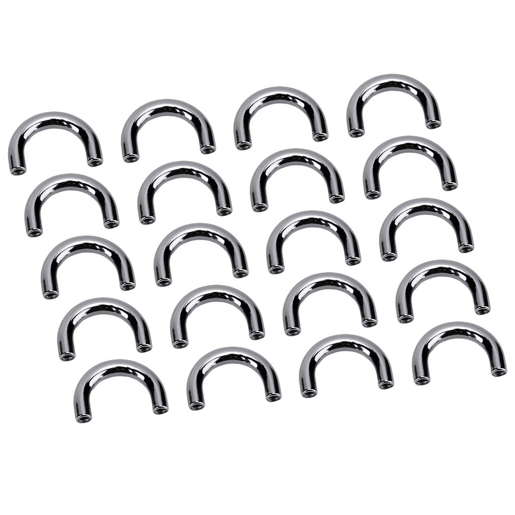 20 Set Metal Connector Buckles for Bag Arch U Shape Ring Buckle Connector with Screws for Leather