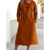 JPNTKY Rochii Casual la Modă Toamnă Iarnă Culoare Solidă Imprimeu Mânecă Lungă