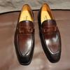 Fashion Classic Men's Cowhide Penny Loafers Casual Office Business Shoes Suitable for Formal Parties And Weddings