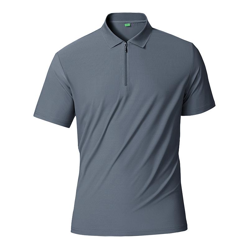 

Short Sleeved Light Business Polo Shirt Men s Quick Drying Lapel T-shirt XXXXXL сірий