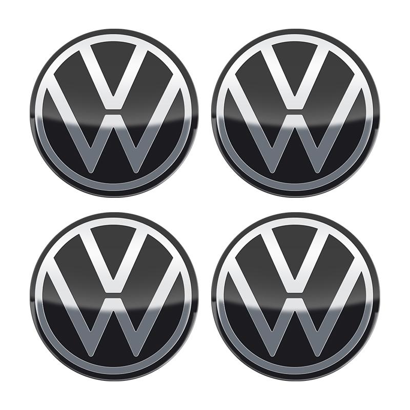 

4pcs for Volkswagen Golf 5 6 Polo Passat Tiguan Bettle Bora Touran 56mm 60mm 65mm 70mm 75mm Car Wheel Center Decal Hub Sticker 56mm