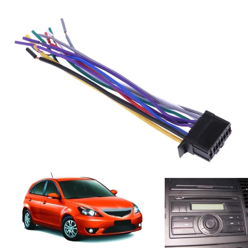 16PIN Wire Harnesses Radio Plug Stereo for DVD TV Players Car Stereo Radio Cable 16 Pin Wiring