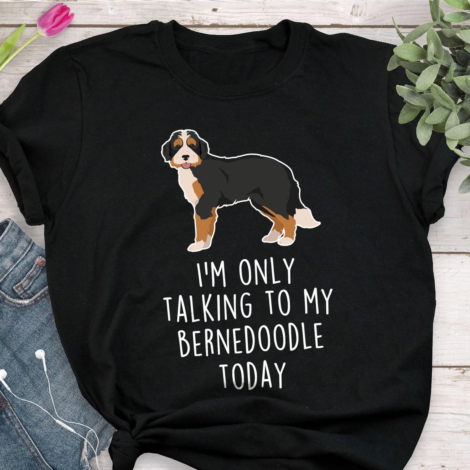 Bernedoodle Shirt, Black Tricolor Bernedoodle Dog Lover Gift, , Funny Cute Doodle T-shirt Poodle Mix Cross Tshirt Dog Mom Dog Dad 140