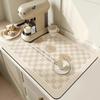 Large Kitchen Super Absorbent Mat Coffee Dish Draining Drying Mat Quick Dry Bathroom Drain Pad Kitchen Faucet Placemat Non-Slip