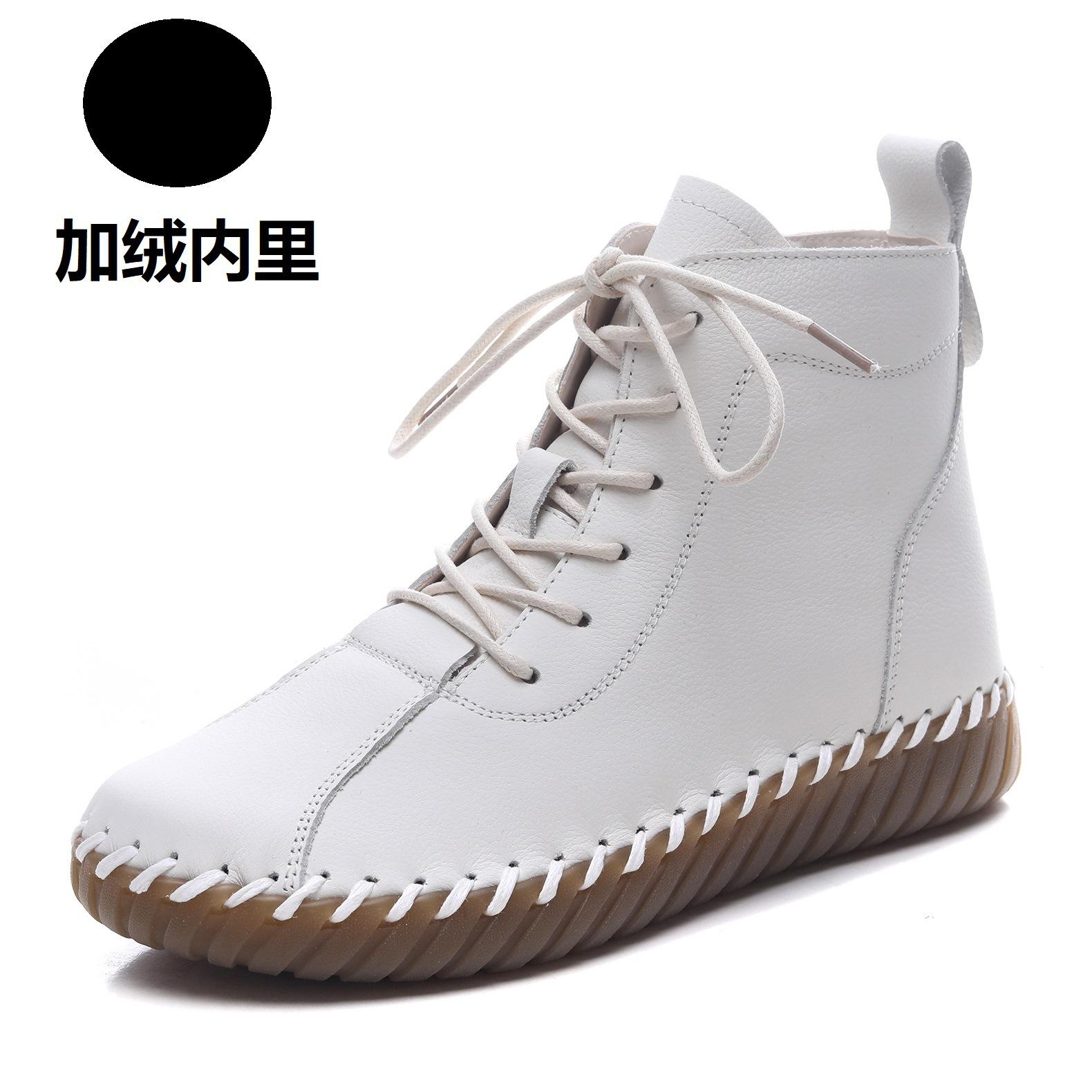 

Кожаные одиночные ботинки ручной работы, ботинки на голую ногу, повседневная обувь, новые осенне-зимние ботинки с мягкой подошвой из говяжьей кожи 41