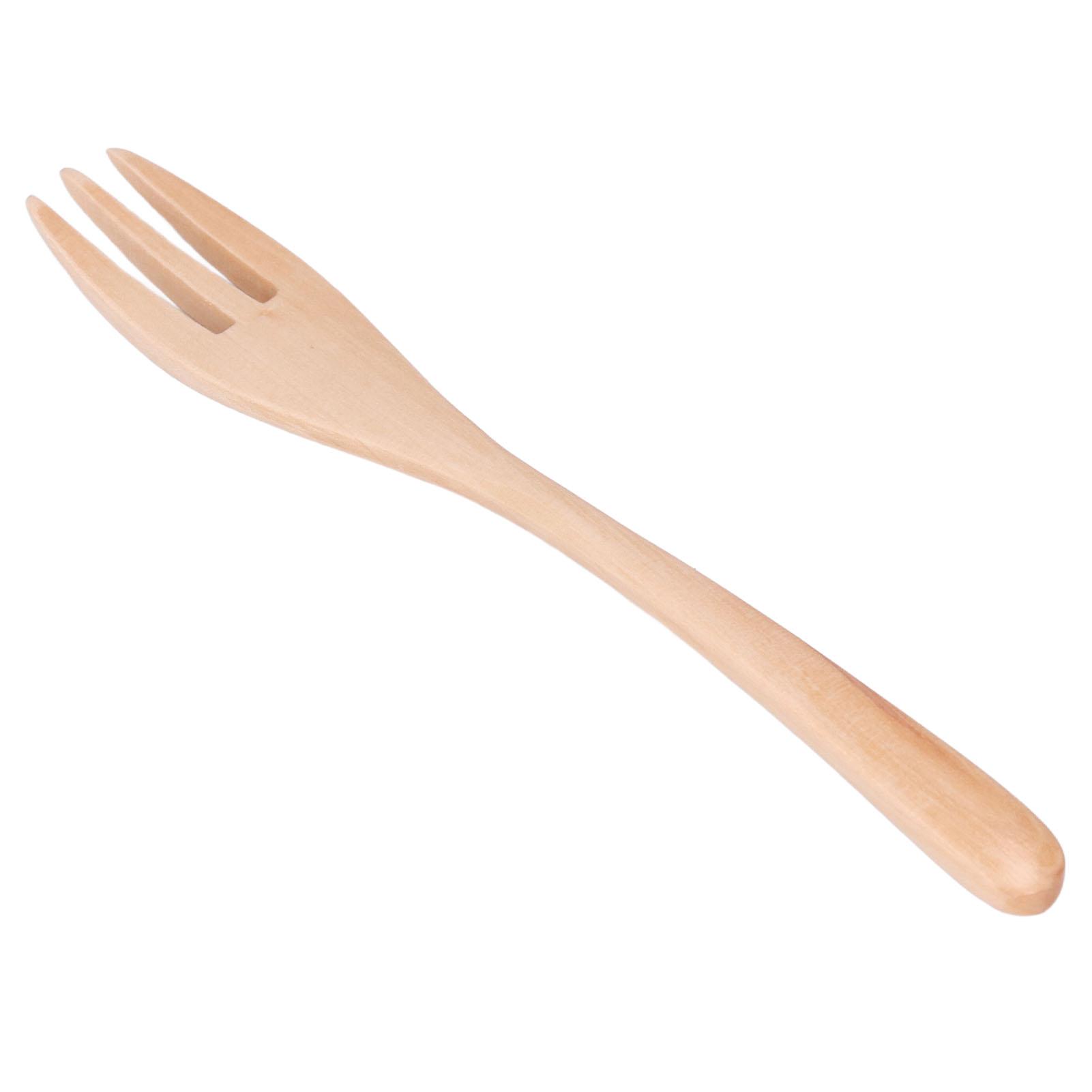 

Деревянная вилка Многоразовая деревянная вилка для макарон Посуда с длинной ручкой для пикника Барбекю Путешествия Кемпинг L