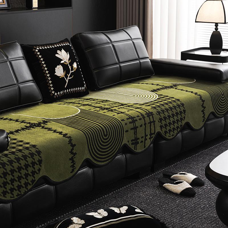 

2025 new special-shaped sofa cushion one-piece straight row non-slip sofa seat cushion four-season universal sofa cover towel 90*90cm
