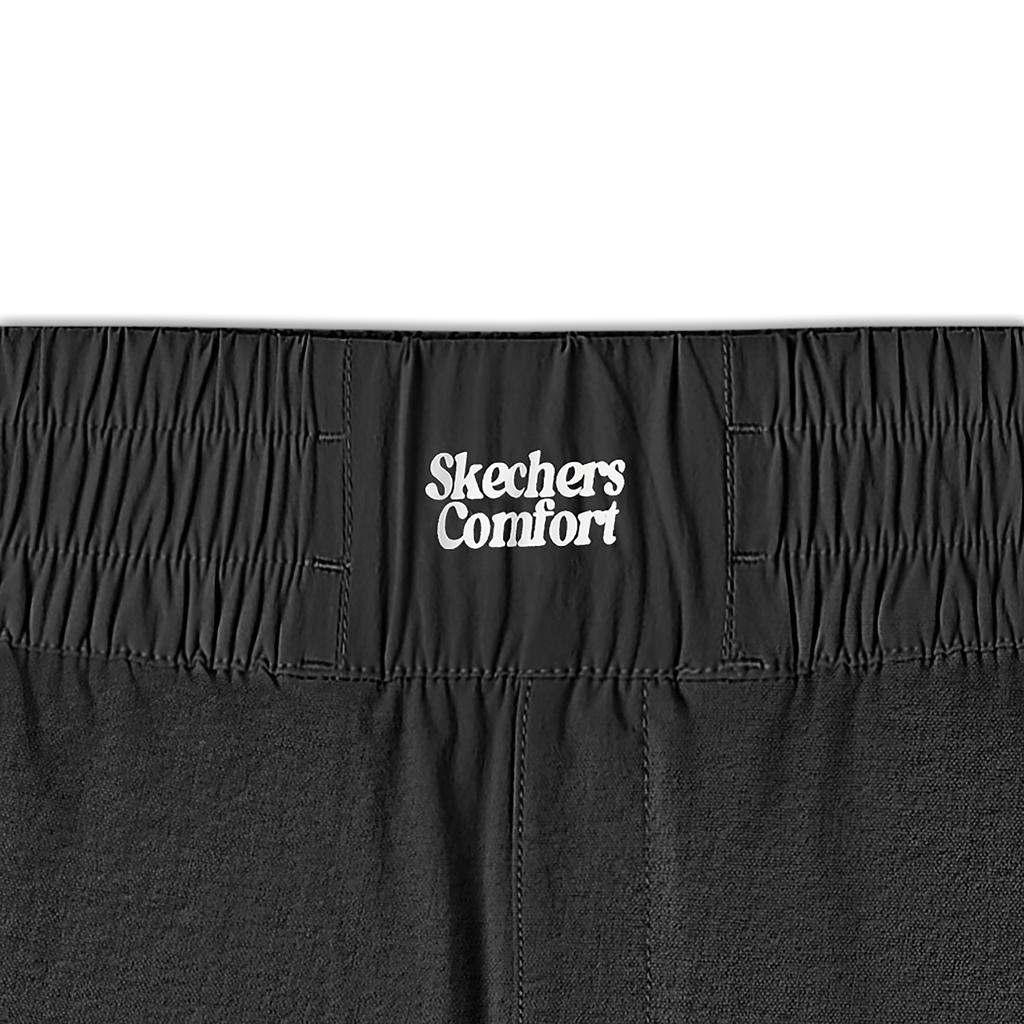 Skechers Loose Woven Simple Comfortable Five-Point Casual Shorts Women Shorts Carbon-Black L225W079-0018
