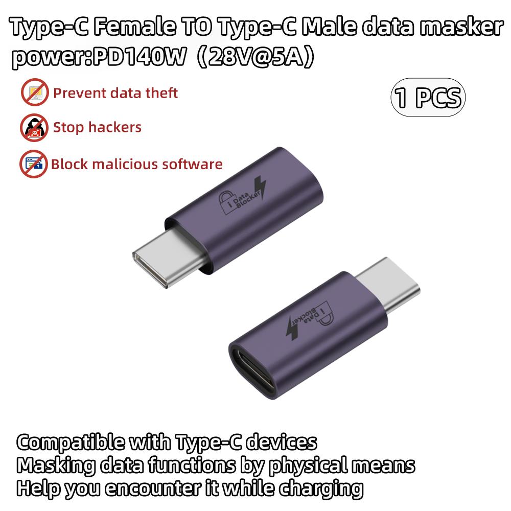 

USB A/C to Type-C data shielding adapter charging without transmission shielding data theft converter for laptop mobile phones