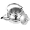 Strainer Pot Tea Kettle Stovetop Metal Teapot Set for Water Silver Whistling Travel