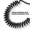 Coiled USB C Cable Car Charger Cable 66W 5A Super Quick Charging Mobile Phone Data Cables Retractable Android Auto Wire Cord