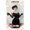 Domila Sexy Spice Girls Pure Sex Underwear Three-dimensional Butterfly One-word Neck Long Sleeve Short Skirt Slim F671
