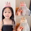 Kids' Princess Lace Crown Veil Party Hat - Fairy Birthday Photo Prop