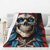 Piraten Totenkopf Aufdruck Decke Flanelldecke Leicht Weich Bequem Sofa Bettdecke Decke