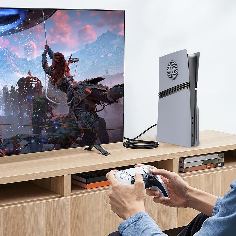 Für PS 5 Pro Face Plate Konsolenabdeckung Kratzfester Hartschalenkoffer aus Kunststoff mit Lüftungsschlitz für PlayStation5 Pro Disc/Digitale Edition