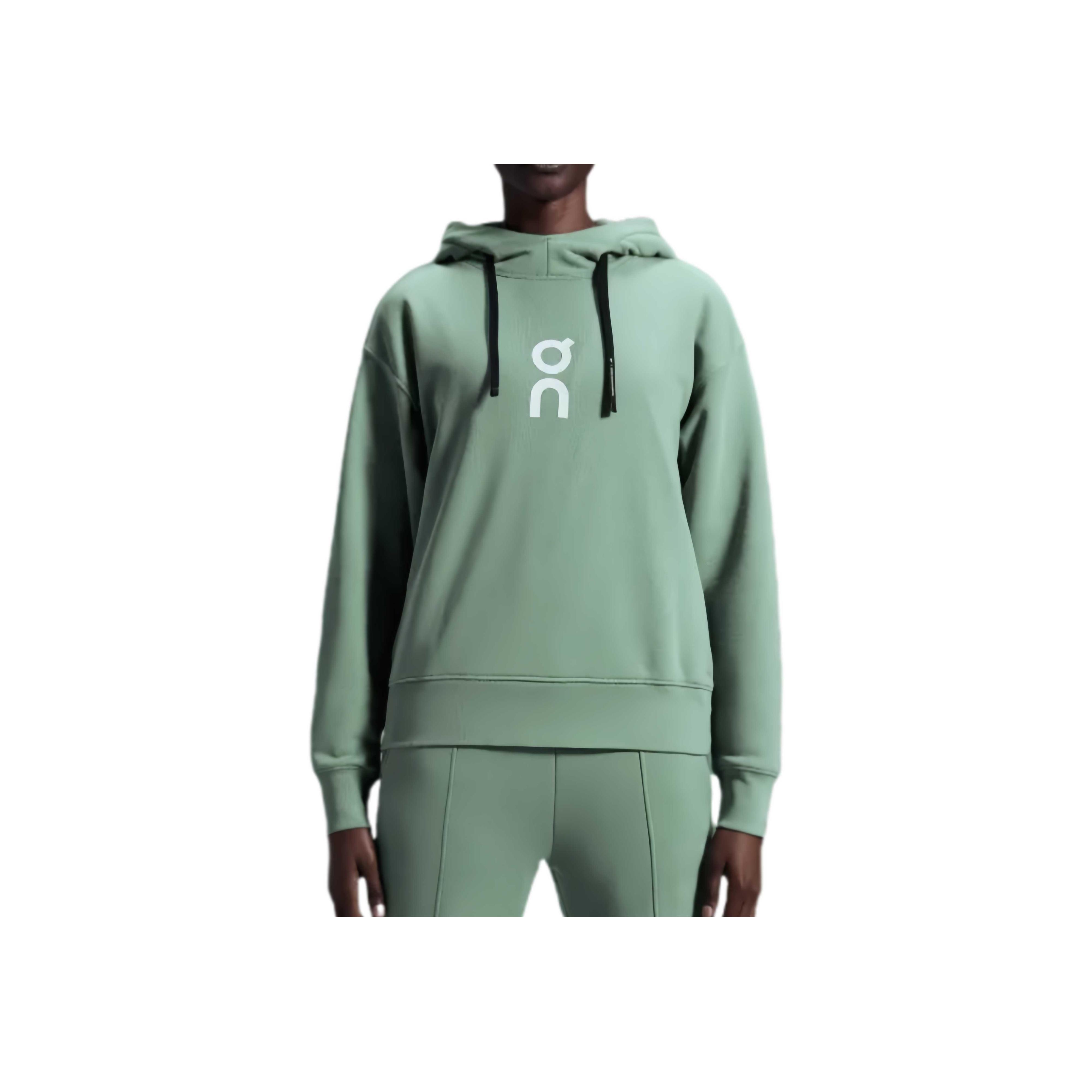 

On Run Club Hoodie Casual Printed Lg Sleeve Sweatshirt Women Hoodies Fern-Green 1WE10042522 S