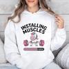 Installing Muscles Women Hoodies Fashion Casual Hoodies Funny Gym Unicorn Design Sweatshirts Fitness Workout Harajuku Sweatshirt