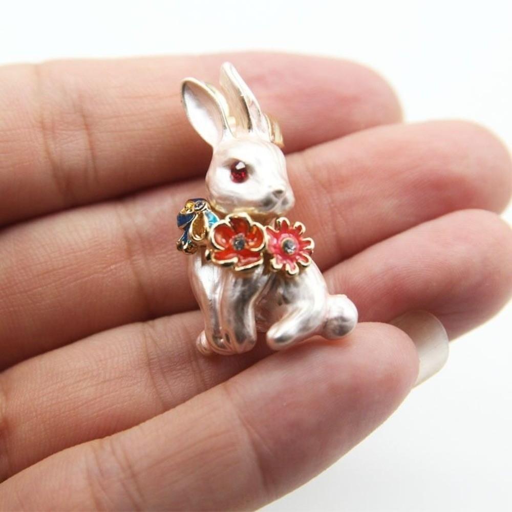 Elegant Animal Brooch Vintage Easter Enamel Pin Fashion Rabbit Brooch  Collection