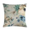 Vintage Pillowcase Printed Flower Linen Square Soft Pillow Case Sofa Seat Living Room Home Decor Cushion Cover 45*45Cm