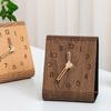 Battery Operated Desk Clocks Silents No Ticking Analog Small Clock Decorative Tabletop Clock for Bedside Bedroom Kitchen