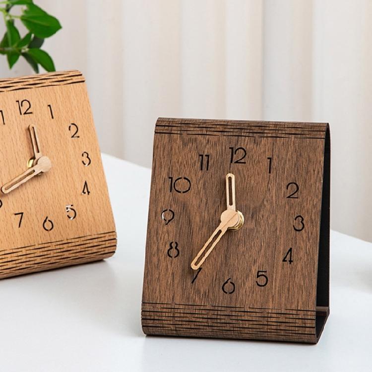 Battery Operated Desk Clocks Silents No Ticking Analog Small Clock Decorative Tabletop Clock for Bedside Bedroom Kitchen