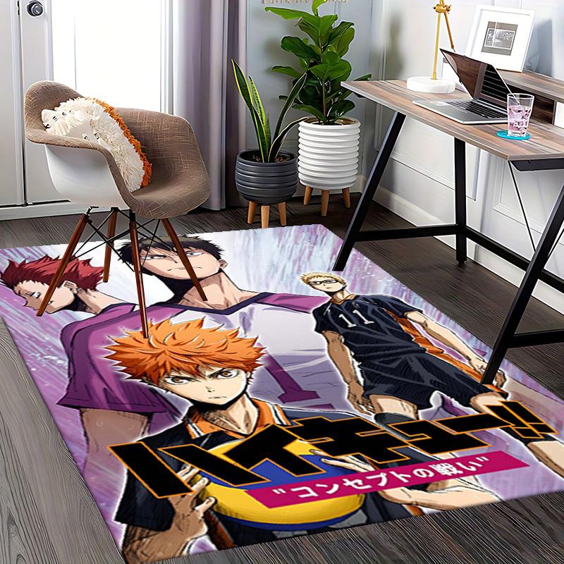 1pc Haikyuu!! Kageyama Tobio Office Chair Mat - Anime Cartoon Design, Non-Slip Carpet for Home Decor, Suitable for All Seasons, Ideal Gift for Fans.O0
