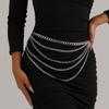 Ins Light Luxury Fashion Sexy Multi-layer Metal Waist Chain Simple Layered Claw Chain Body Chain