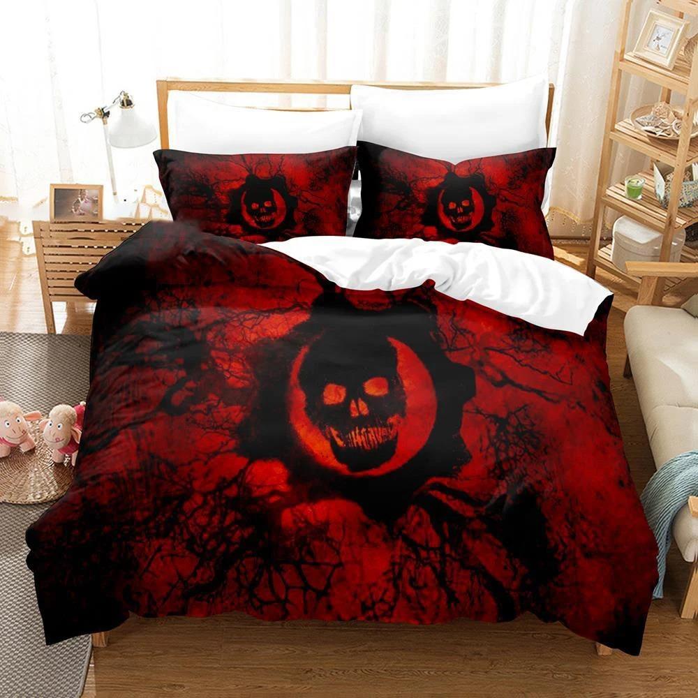 Dark Satanic Bedding Set Boys Girls Twin Queen Size Duvet Cover Pillowcase Bed Kids Adult Fashion Home Textileextile