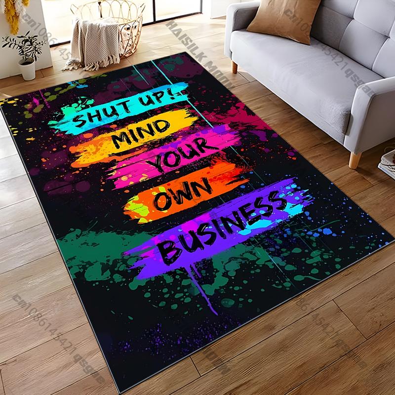 

Shup Up Your Own Business Maple Leaf Area Rug,Rug Carpet for Living Room Bedroom Decoration Non-slip Floor Mat Cool 40x60cm