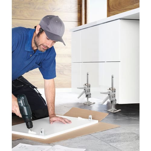 TeamSky Jack Stand, 200kg Weight Capacity, Mini Jack, Lab Jack, Tile Leveling System, Door Board Lifter, Stainless Steel, Labor-Saving Mini Lifting Pl