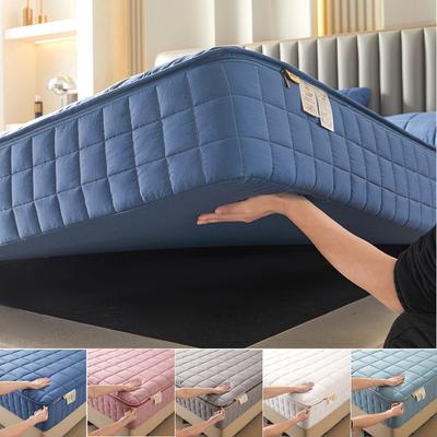 WOSTAR Mattress Protector Cover with Zipper Quilted Thicken 360° Fully Enclosed Luxury Double Bed Couple Sheet Protection Pad