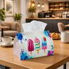 1pc Whimsical Artistic Food Tissue Box Multifunctional, Popsicle Ice Cream Watercolor Suitable for Home, Parties, And Car Decoration. This Decorative 