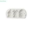 3 Vertiefungen Weihnachtsmann Elch/Schneemann/ Schneeflocke Silikonform Fondant Kuchen Dessert Schokoladenform Dekorationswerkzeuge