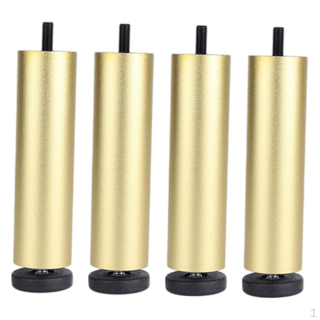 

4pcs Aluminum Alloy Furniture Legs Sofa Couch Table Cabinet TV Stand Golden 25cm