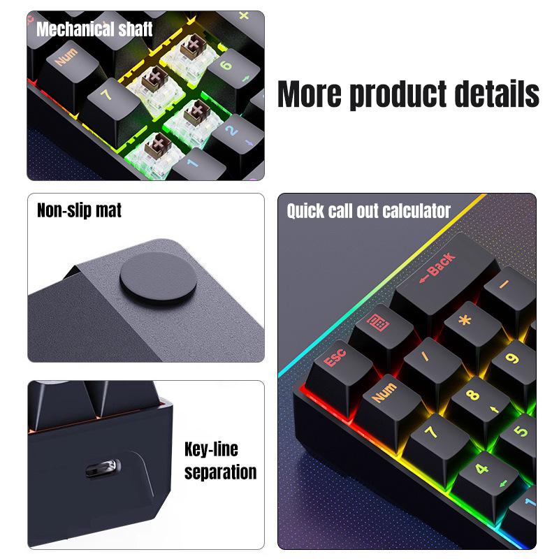 YF20 Wired 20-Key Mechanical Digital Keyboard