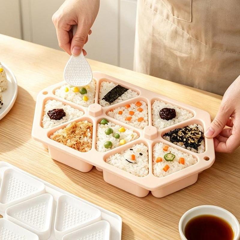 Dreieckige Onigiri-Form Sushi-Herstellungs-Kit Lebensmittelqualität BPA-frei Reiskugel-Former Sushi-Presse Bento-Mittagessenbox-Werkzeug Herstellung von hausgemachtem