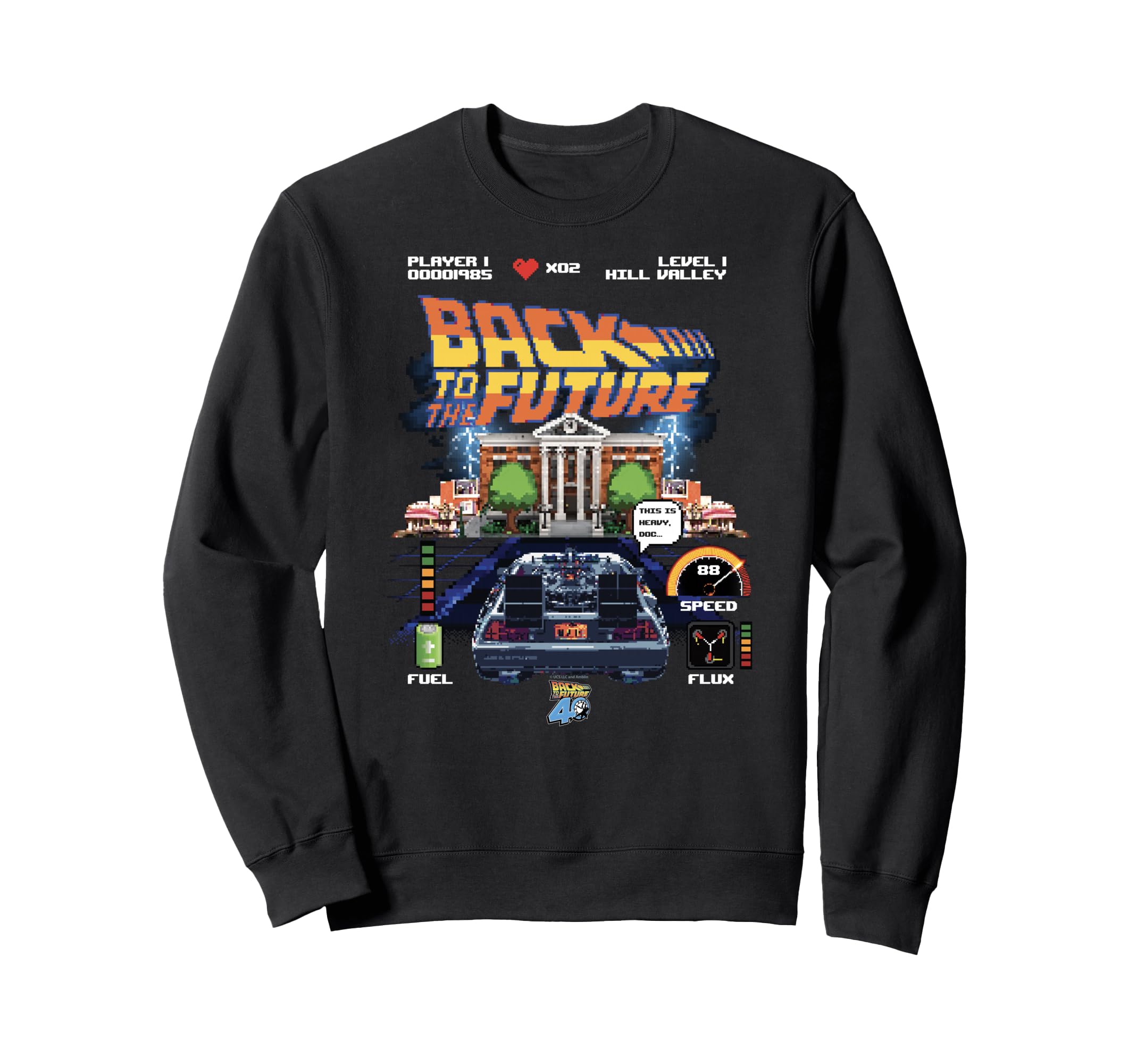 

Back to the Future 40th Anniversary Video Game Style Sweatshirt