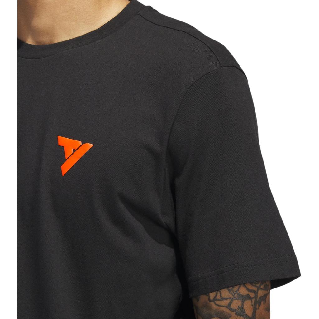 adidas Trae Young Príncipe de Atlanta Firma Baloncesto Estampado Cuello Redondo Camiseta Deportiva Hombre Tops Negro II7795