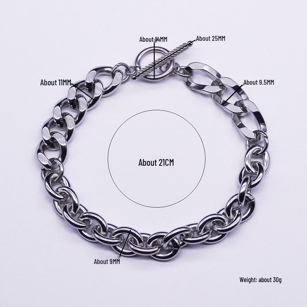 IMI Korean Style Chunky Chain Bracelet - Hip Hop Titanium Steel Jewelry YL623