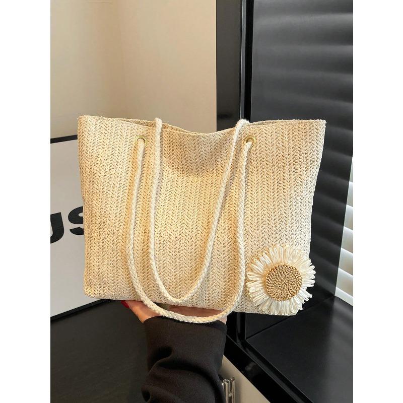 

Маленький платок с цветочным принтом в пляжном стиле, украшение для наплечной сумки one-size бежевый