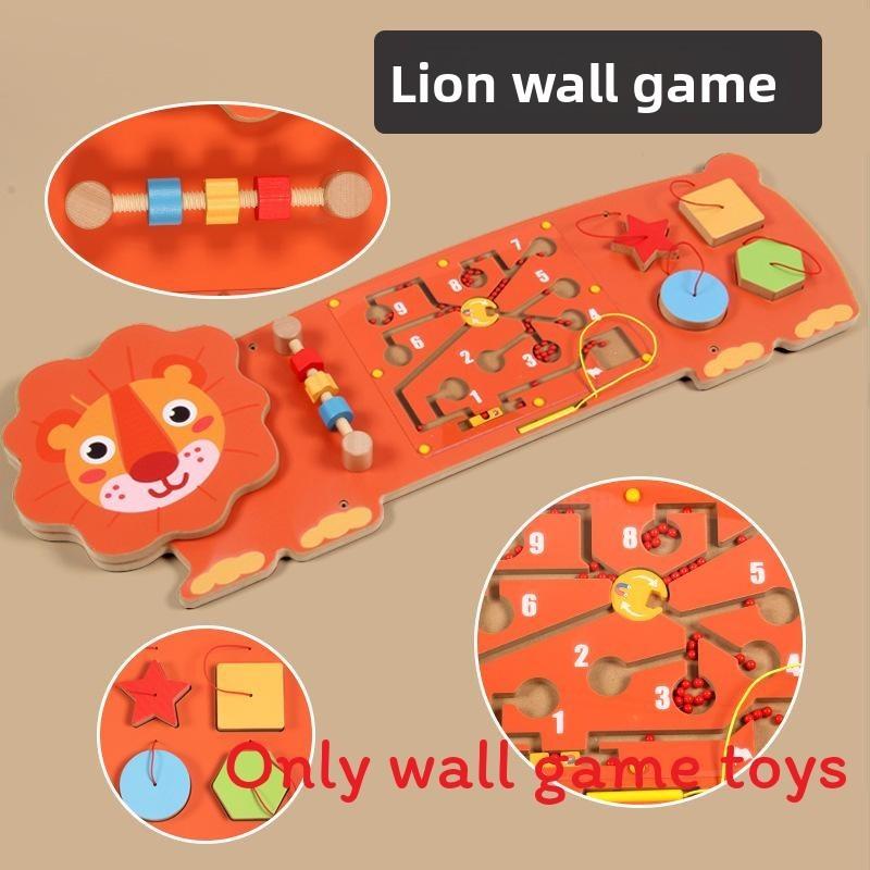 Wooden Educational Wall Toy For Kids With Puzzle Blocks For Preschool Classroom Decor